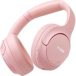 TOZO HT2 Kabelloser Bluetooth Kopfhörer Over-Ear mit Hybrid Active Noise Cancelling, 56 Stdn. Spielzeit, Hi-Res Audio, Kristallklare Anrufe, Tiefer Bass, APP Steuerung - Rosa