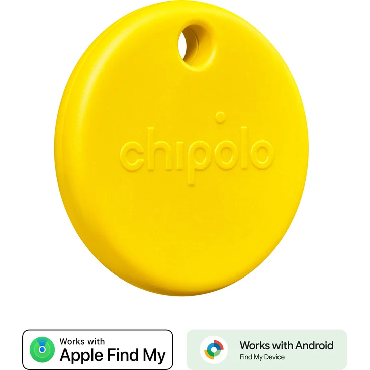 Chipolo Pop, Tracker für Android und iOS, Gelb, lauter Signalton, kompatibel mit "Find My" Diensten