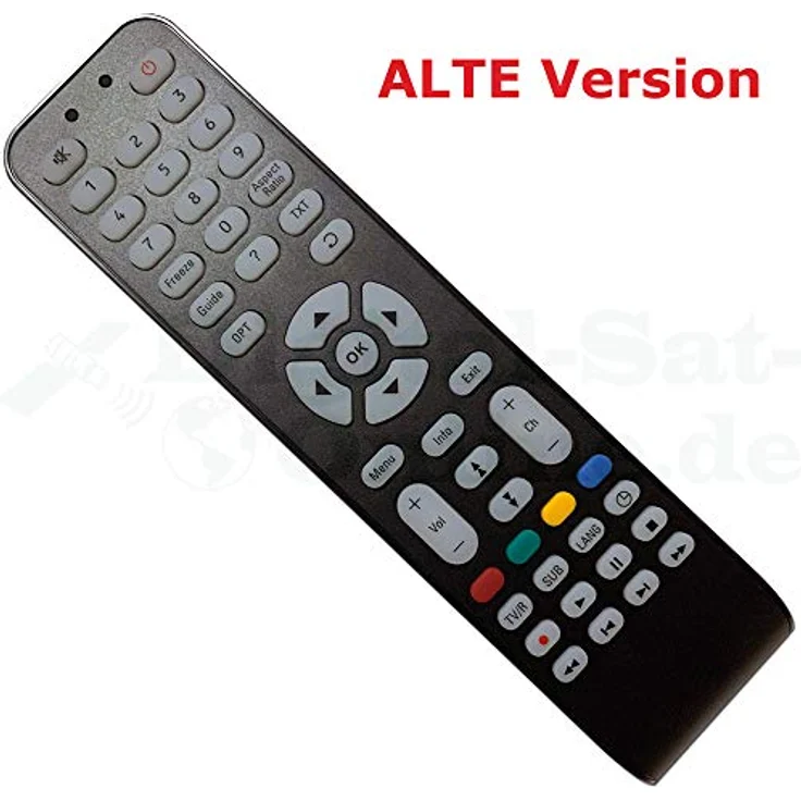 HTS e-com Original Fernbedienung für LBox IP Client/Skyter Modelle, NEUE VERSION mit verbesserter Tastatur, passend zu IPTV Anbietern, schwarz – Bild 3