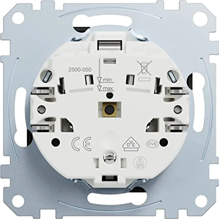 Merten - SCHUKO-Steckdose, Aus Recyceltem Ocean Plastic Material, Steckklemmen, Schwarz Matt, System M, MEG2301-0403, Schutzkontaktsteckdose – Bild 4