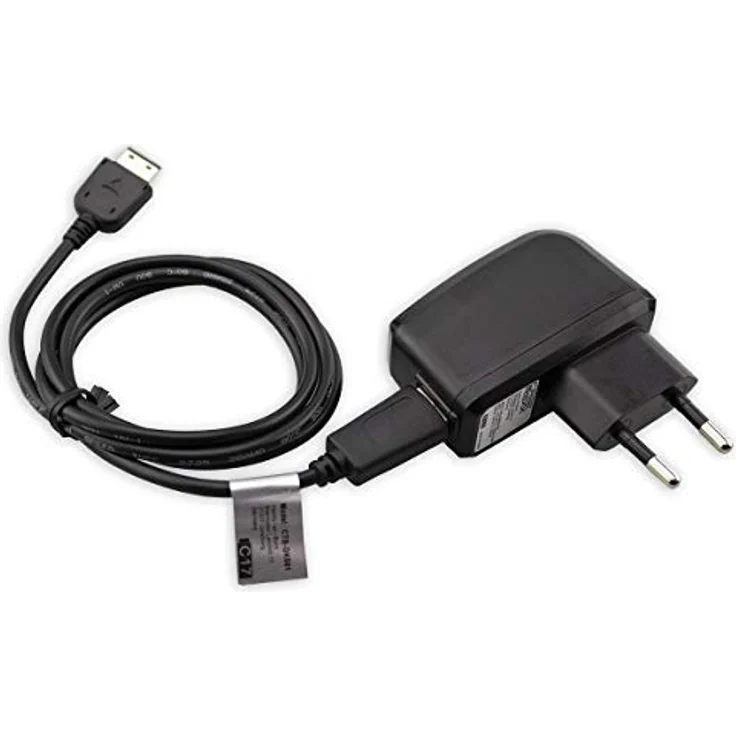 caseroxx Ladegerät für Samsung GT-E1190, 220V Adapter mit Datenkabel und Überladungsschutz, 100 cm Kabel Länge – Bild 1