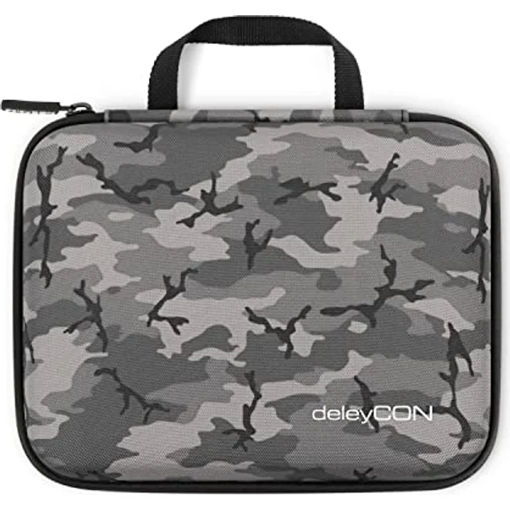 deleyCON Hardcase Tasche für GoPro Actionkamera & Zubehör, Robust mit Staub-, Aufpralls- und Spritzwasserschutz, Größe L - Camouflage – Bild 4