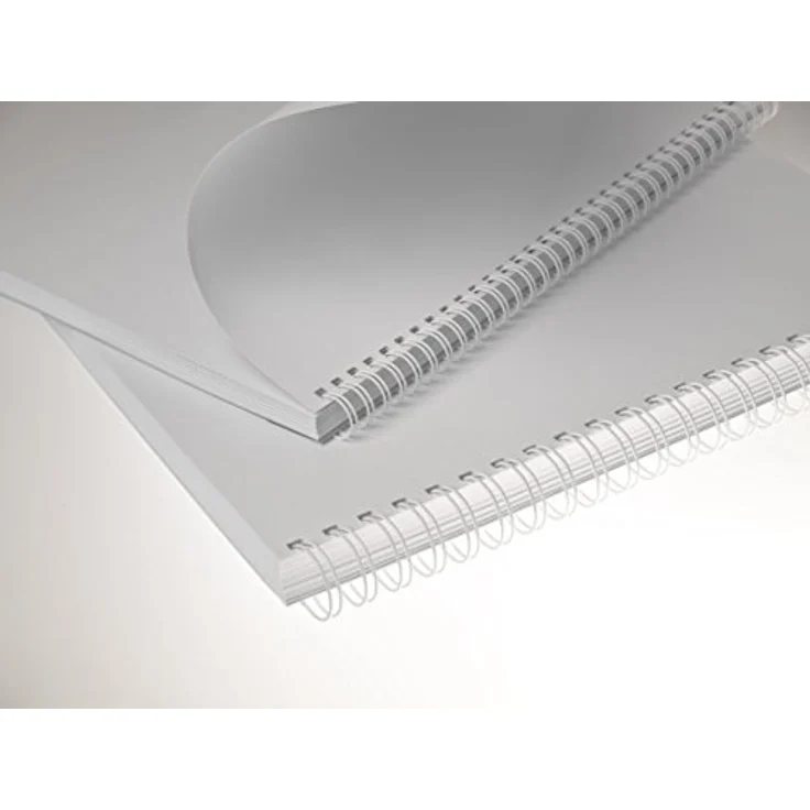 RENZ® Binderücken, Draht, 23 Ringe - 2:1-Teilung, A4, Ø: 8 mm, für: 60 Blatt, weiß (100 Stück), Sie erhalten 1 Packung á 100 Stück – Bild 2