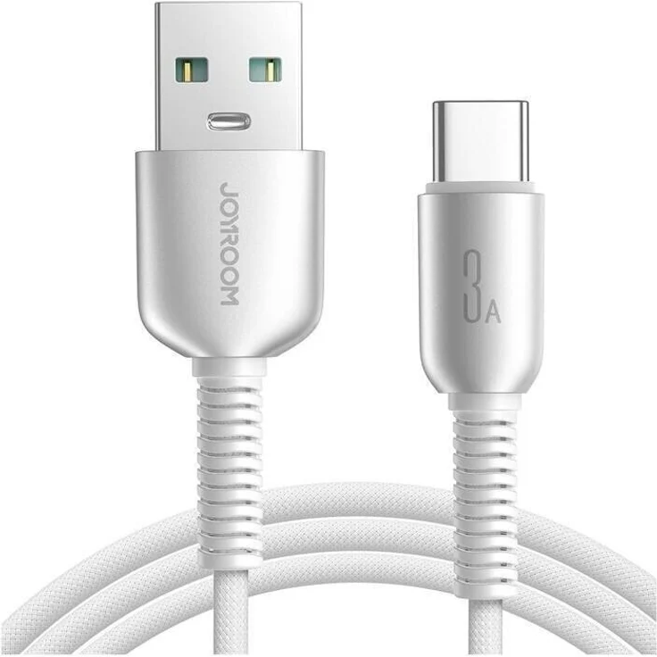 Joyroom S-A51 High-End USB-C Kabel, 1.2 m, 3 A, grau, langlebig mit intelligenter Überhitzungsschutz-Technologie