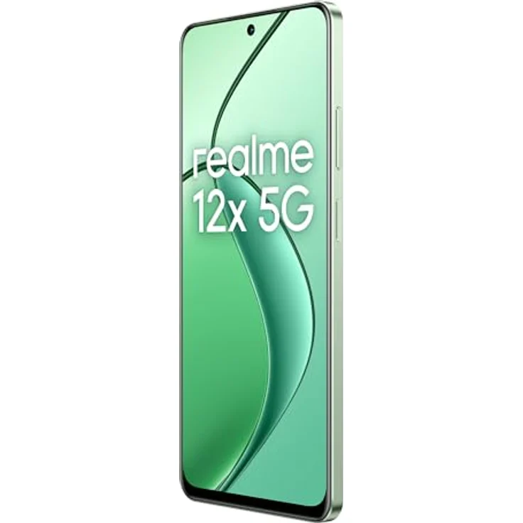 Realme 12x 5G Smartphone 6+128 GB, 50MP AI Camera, TÜV SÜD 48-Month Fluency Protection, 120Hz Eye Comfort Display, 360° NFC, 5000mAh Battery, Feather Green – Bild 3