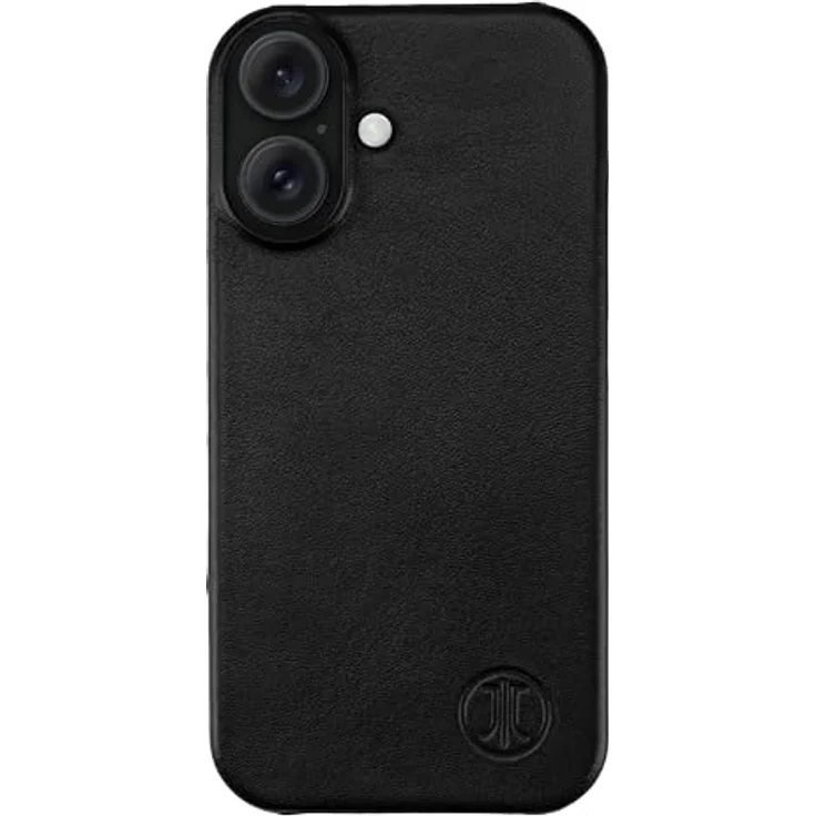 JT Berlin BackCase Kreuzberg Echtleder Schutzhülle für Apple iPhone 16 (Schwarz, Clip-on-Cover, Wireless Charging (Qi) kompatibel, Robuste Hartschale) – Bild 1