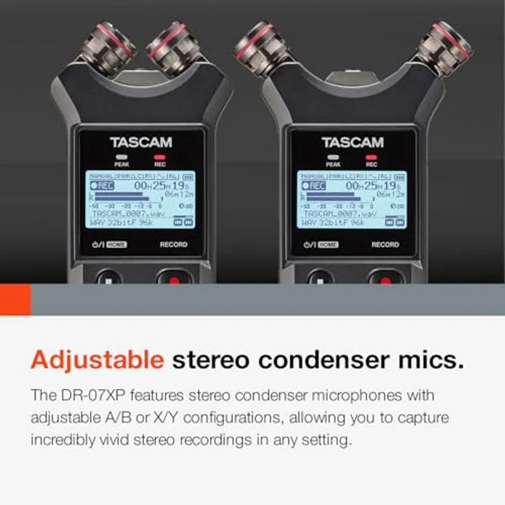 Tascam DR-07XP, Portabler 2 Kanal Recorder mit 32-Bit-Float-Auflösung, USB Audio Interface und 512GB microSDXC Unterstützung – Bild 5