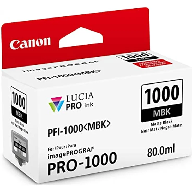 Canon PFI-1000 MBk original Tintenpatrone Schwarz Mate para Impresora Fotográfica PRO-1000 – Bild 2