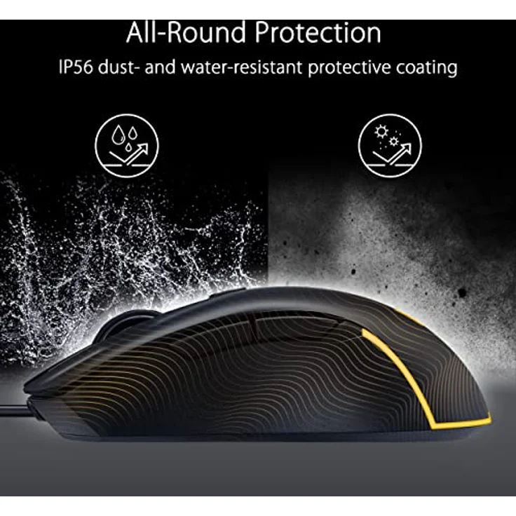 ASUS TUF Gaming M3 GEN II – kabelgebundene Gaming-Maus, Ultraleicht, 59 g, Sensor 8000 DPI, langlebige Beschichtung (IP56), Lebensdauer der Switches von 60 m Klicks, 6 x programmierbare Tasten und – Bild 3