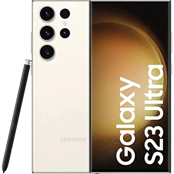 Samsung Galaxy S23 Ultra Android Smartphone, 256GB, 5.000mAh Akku, Smartphone ohne Vertrag Cream inkl. 36 Monate Herstellergarantie  – Bild 1