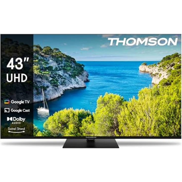 Thomson 43UG5C14-2025, 43 Zoll (109cm) 4K Ultra HD Smart Google TV mit Dolby Vision IQ, Dolby Atmos, 120Hz und Triple-Tuner, Wi-Fi, Bluetooth 5.1, HDMI, CI+ – Bild 1