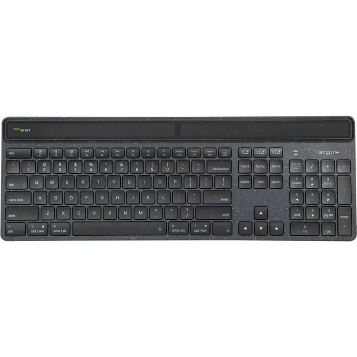 Targus Sustainable Energy Harvesting EcoSmart Bluetooth Tastatur - QWERTY - LED - Schwarz