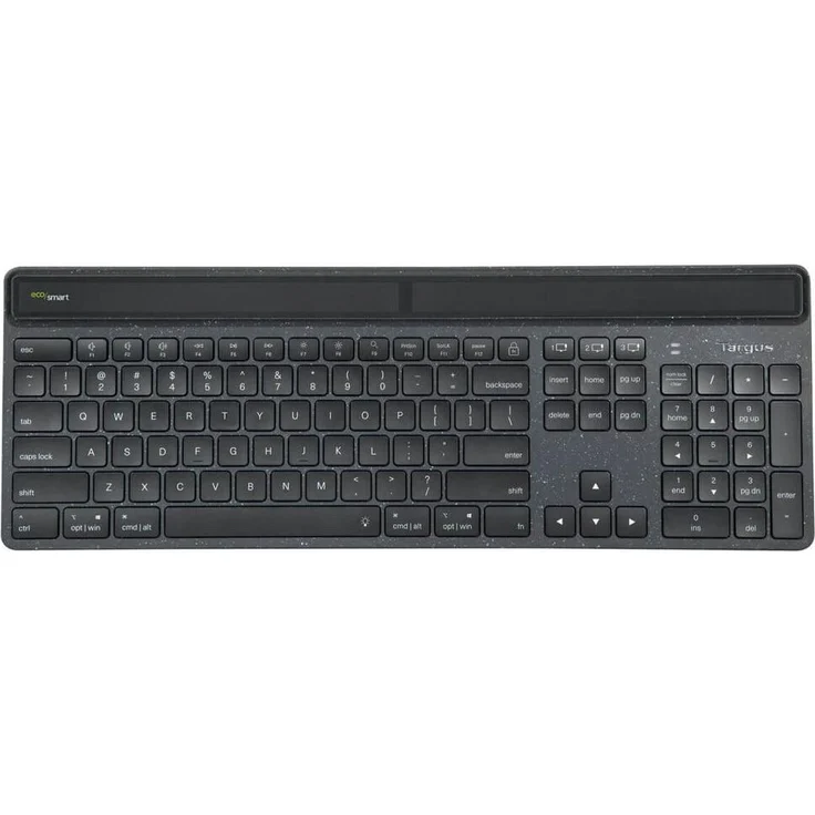 Targus Sustainable Energy Harvesting EcoSmart Bluetooth Tastatur - QWERTY - LED - Schwarz