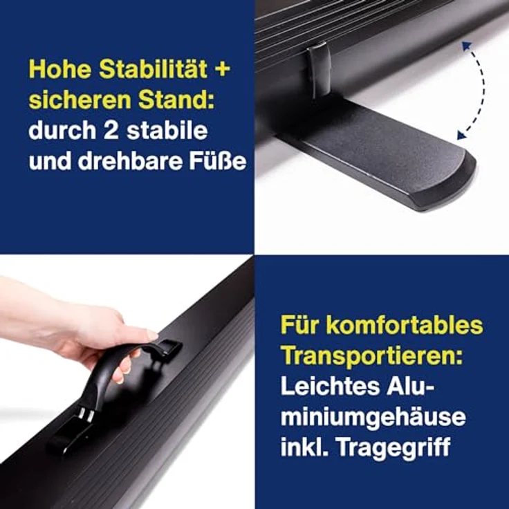 magnetoplan Mobile Pull-Up Bodenleinwand, höhenverstellbar 1800 x 1350 mm, 4:3 – Bild 4