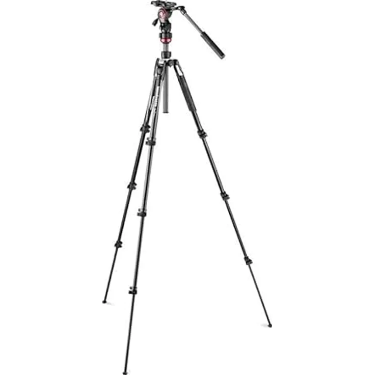 Manfrotto Befree Live Alu Reisestativ QPL (Klemmverschluss, mit Fluid-Video Kopf inkl. Tasche, Traglast: 4kg, Packmaß: 40cm, Gewicht: 1,75kg) – Bild 5