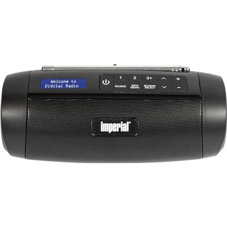 Imperial DABMAN GO – Tragbarer Bluetooth-Lautsprecher mit Radio (DAB+/UKW, 8 Stunden Wiedergabe, IPX5 wasserdicht, 5 Watt) – Schwarz – Bild 2