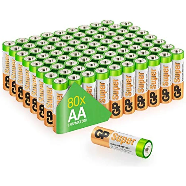 GP Batteries Super Alkaline AA Batterie Mignon, LR06, 1,5V, 80 Stück – Bild 1
