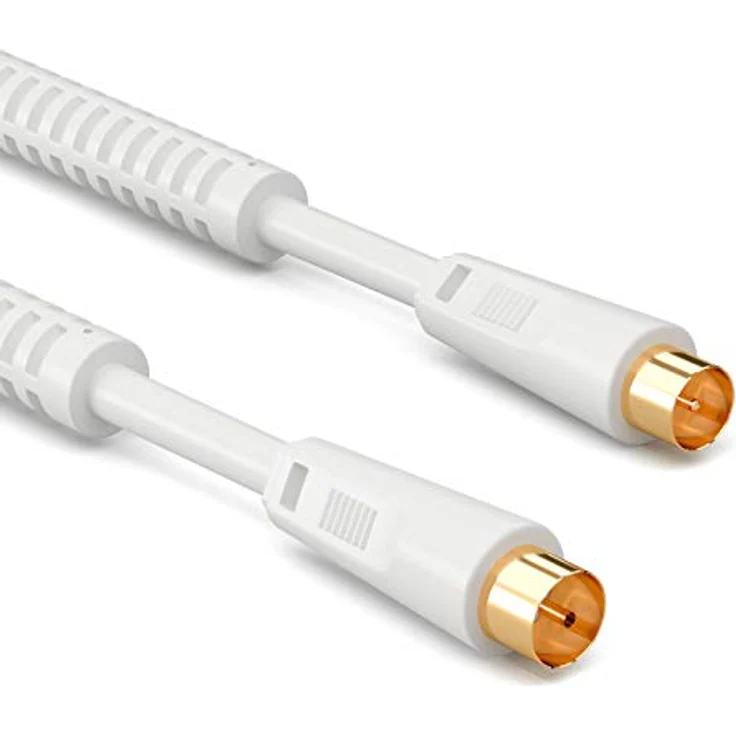 20m Antennenkabel vergoldet mit 2x Ferritkern ''WEISS'' (HB80208-128-20-G) – Bild 5