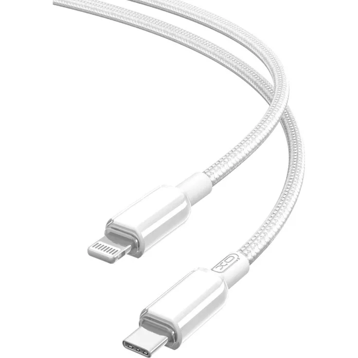XO NB Q250A Schnellladekabel USB Typ C, 1m, 27W, kompatibel mit iPhone, Weiß