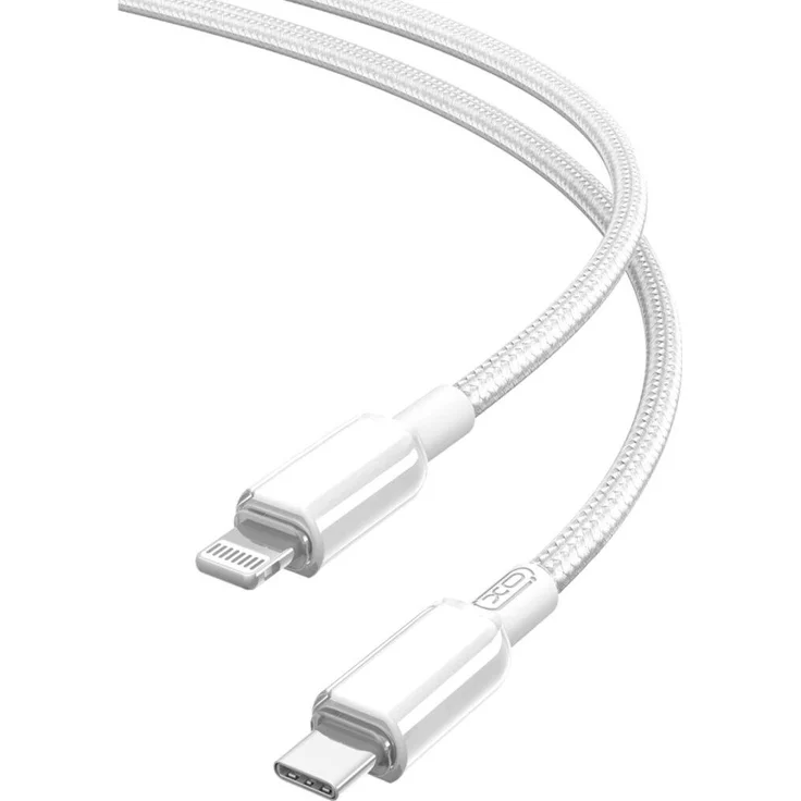 XO NB Q250A Schnellladekabel USB Typ C, 1m, 27W, kompatibel mit iPhone, Weiß