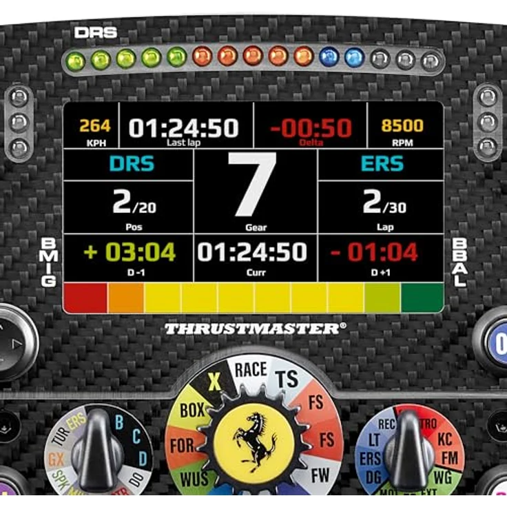 Thrustmaster Formula Wheel Add-On Ferrari SF-25 Edition, Formel-Lenkrad mit Quick-Release, 25 Eingabemöglichkeiten, Carbon-Frontplate, PS5- und PC-kompatibel - schwarz – Bild 2