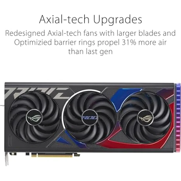 ASUS ROG STRIX GeForce RTX 4070 SUPER 12GB OC Edition GDDR6X Gaming Grafikkarte (Nvidia GeForce RTX4070 DLSS 3, PCIe 4.0, 2x HDMI 2.1a, 3x DisplayPort 1.4a, ROG-STRIX-RTX4070S-O12G-GAMING) – Bild 3