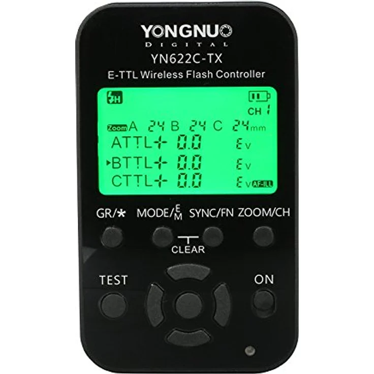 Yongnuo YN-622C-TX E-TTL Funkauslöser für Canon 500D 550D 600D 650D 700D 1000D 1100D 50D 60D 70D 1D 1D2 1D3 1D4 1Ds 1Ds2 1Ds3 1DX 1DC 5D 5D2 5D3 6D 7D Blitzgerät: Canon 580EX 580EXII 600EX, YongNuo 565EX 565EXII 568EX 568EXII – Bild 3
