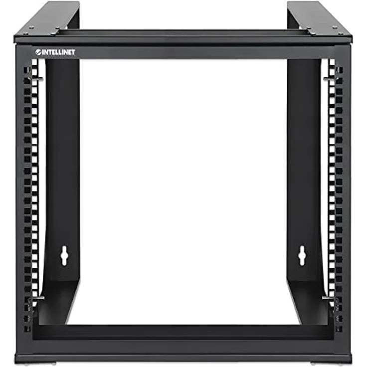 INTELLINET 716185 Wandschrank 19" Open Frame 2 Stangen Flat Pack 9U Schwarz – Bild 3
