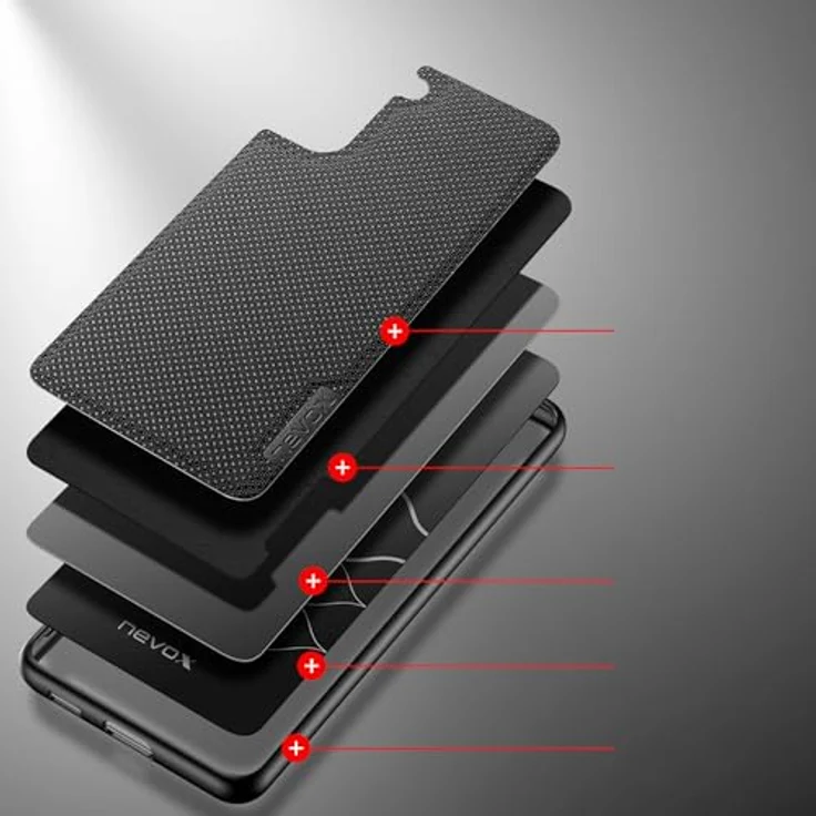 Nevox StyleShell NYLO Handyhülle, kompatibel mit Samsung Galaxy S23 FE, aus Polycarbonat und TPU mit Kamera-Aussparung – Bild 4