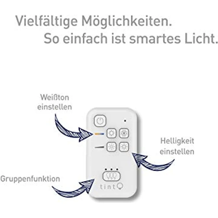 TINT tint Fernbedienung weiß Remote Control, Smartes Lichtsteuerungs-Tool mit intuitiver Bedienung – Bild 3