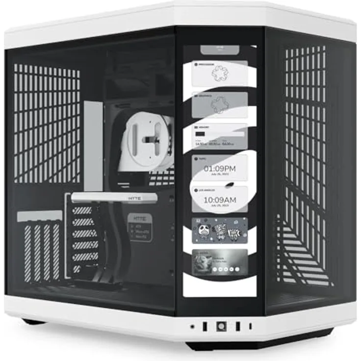 Hyte Y70 Touch Mid Tower Gehäuse Weiß/Schwarz (E-ATX/ATX/M-ATX/M-ITX)