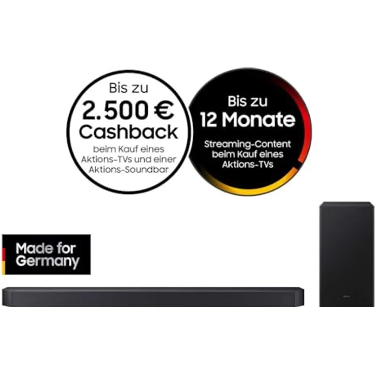 Samsung HW-Q610GF Q-Series 3.1.2-Kanal-Soundbar mit kabellosem 6,5"-Subwoofer, Dolby Atmos, DTS:X, Q-Symphony und Game Mode Pro [2025] – Bild 3