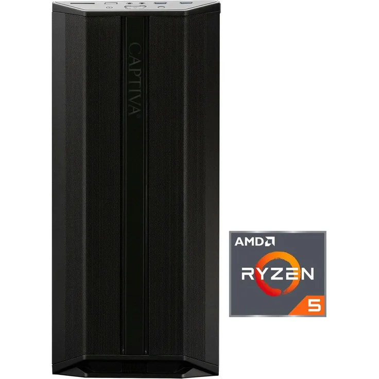 CAPTIVA Workstation R10-1503 Business-PC, AMD Ryzen 5 8400F, 64 GB RAM, 1000 GB SSD, Arc™ B580, schwarz