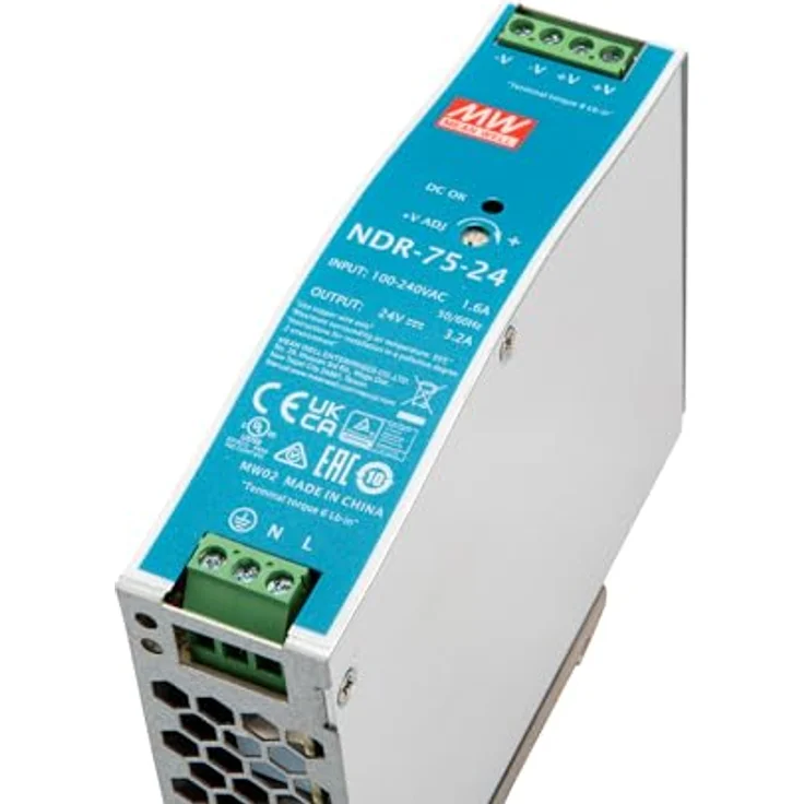 MeanWell NDR-75, PC-Netzteil mit 75 Watt, Wechselstrom 115/230 V, DIN-Schienenmontage möglich – Bild 3