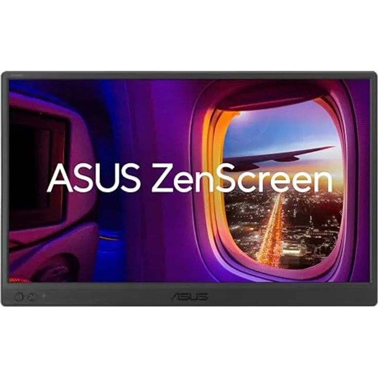 ASUS ZenScreen MB169CK - 15,6 Zoll tragbarer USB Monitor - Full HD 1920x1080, Dual Typ-C, Mini HDMI, Autorotation, leichtes Design, 360° Kickstand, ZenScreen Sleeve - IPS Panel, 16:9, entspiegelt