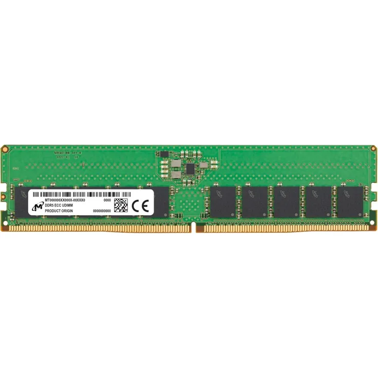 Micron ECC UDIMM DDR5 16 GB 5600 MHz PC5-44800, ungepuffert, 1Rx8, für Serveranwendungen