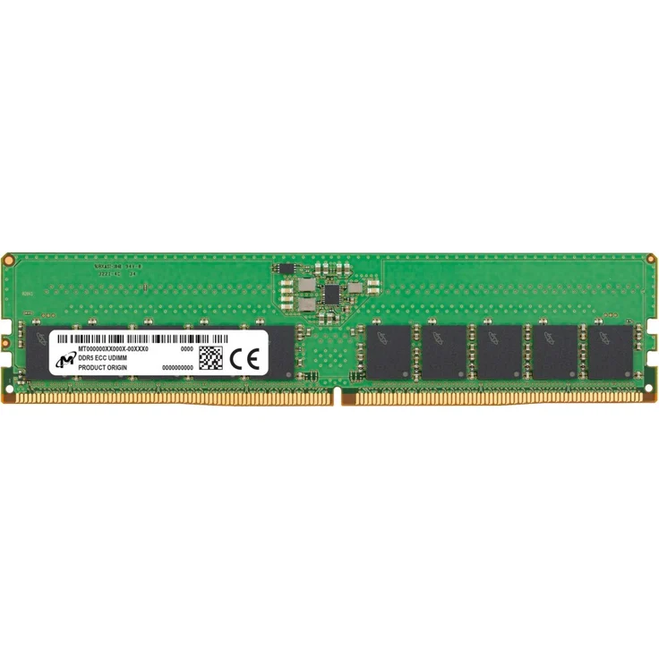Micron ECC UDIMM DDR5 16 GB 5600 MHz PC5-44800, ungepuffert, 1Rx8, für Serveranwendungen