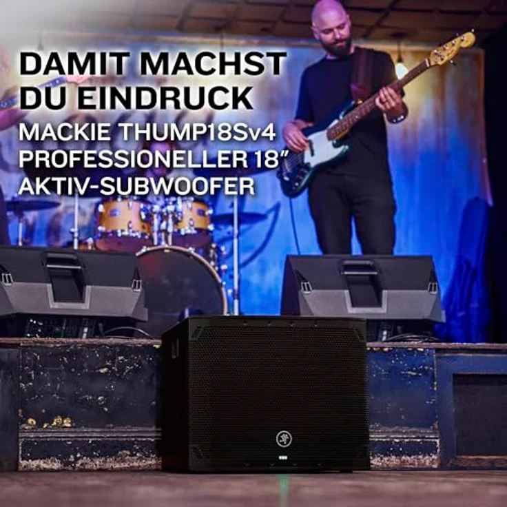 Mackie Thump18Sv4, 18" Professioneller Aktiv-Subwoofer mit 1.400 W, 132 dB SPL und 25 Hz Tiefbass, schwarz – Bild 2