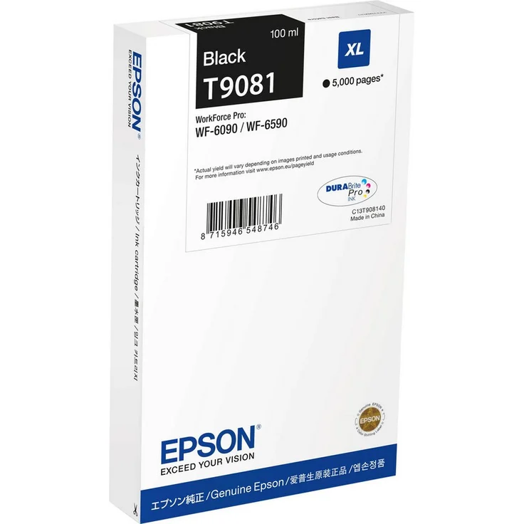 Epson EPSON WF-6xxx Ink Cartridge BK XL, Tintenpatrone schwarz mit 100 ml, bis zu 5000 Seiten ergiebig – Bild 1