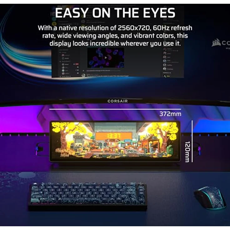 Corsair XENEON EDGE schwarz, LCD-Monitor – Bild 7