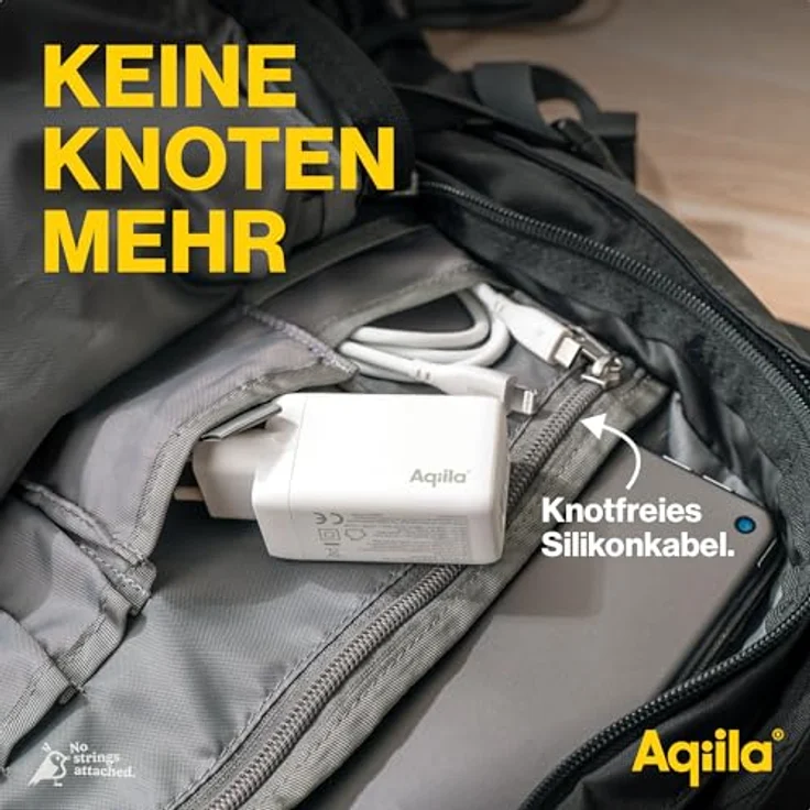 Aqiila Cablebird CS21, Lade-/Sync Kabel 60W, Type C zu Lightning, 1m, Weiß – Bild 3