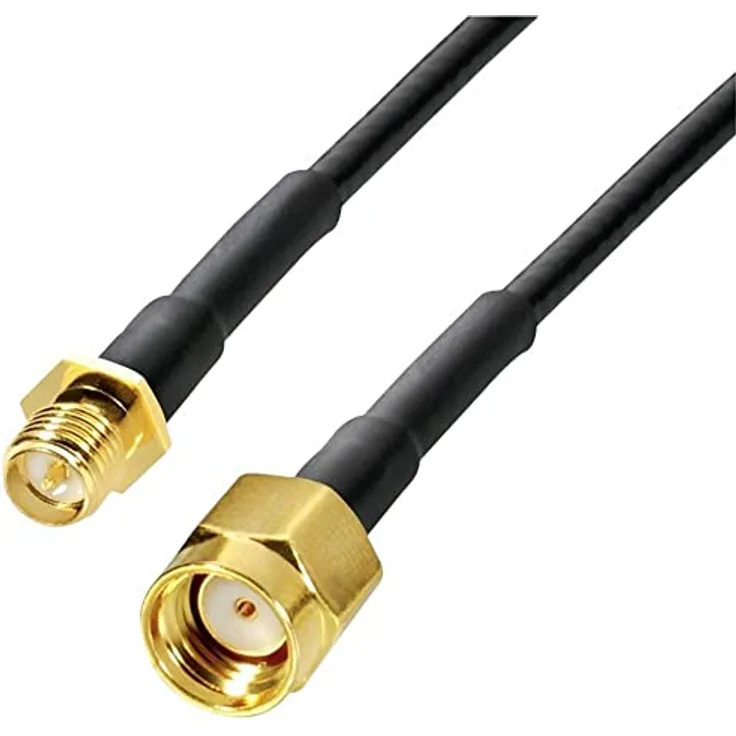 Wittenberg Antennen WLAN-Antennen Verlängerungskabel, 10 m schwarz, 1x SMA-Reverse-Buchse - 1x SMA-Reverse-Stecker