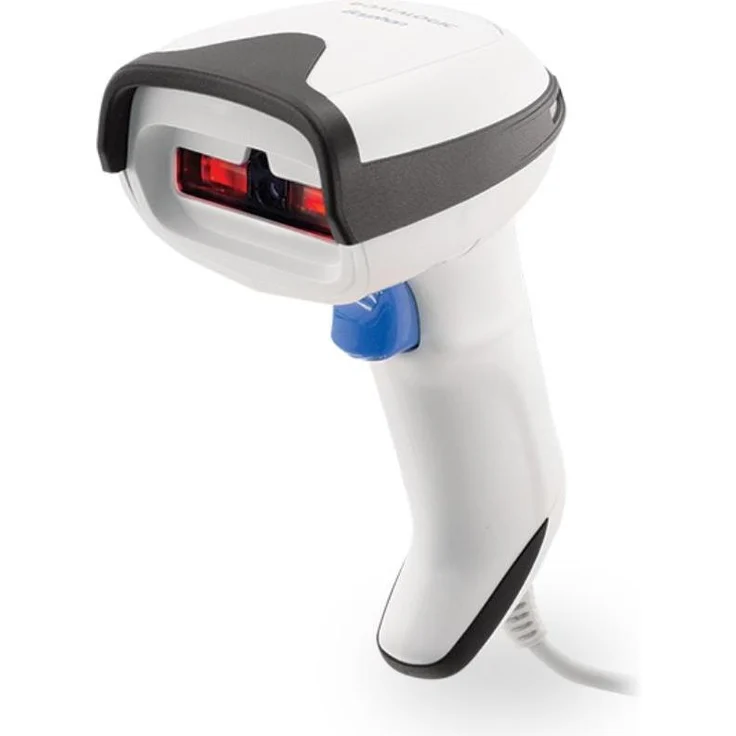 Datalogic Gryphon GM4200, Tragbares 1D-Barcodelesegerät mit 400 Auslesungen/Sekunde, CCD-Technologie, GS1 DataBar, Weiss, ergonomisches desinfizierbares Gehäuse, USB-C Anschluss, induktives Laden – Bild 1