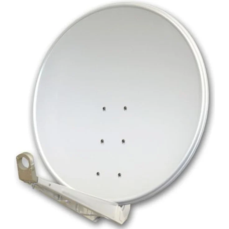 PremiumX DELUXE SAT Anlage 100cm Aluminium, hellgrau, mit LED Quad LNB für bis zu 4 TV Receiver, inkl. 8 F-Stecker – Bild 2