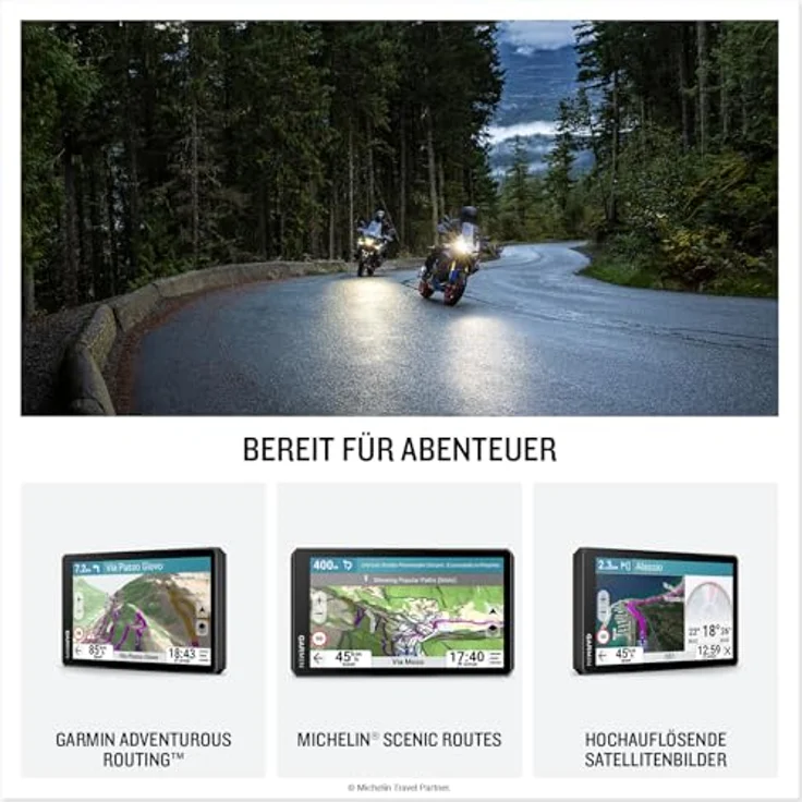 Garmin zmo XT3, Motorrad-Navi mit 4,7 Zoll TFT-Display, Bluetooth, GPS und der Funktion Garmin Adventurous Routing, schwarz – Bild 4