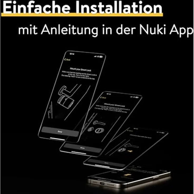 NUKI Smart Lock Pro (5. Generation), Smartlock mit WLAN, Auto Unlock, Edelstahlgehäuse, Silber – Bild 3