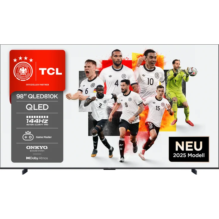 TCL 98QLED810K QLED TV, 98 Zoll 4K Ultra HD, Energieeffizienzklasse E