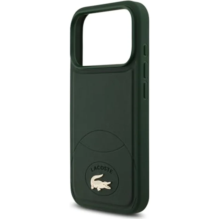 CG MOBILE Lacoste Bliss, MagSafe-kompatible Hartschalen-Hülle aus Kunstleder für iPhone 17 Pro, Grün – Bild 5