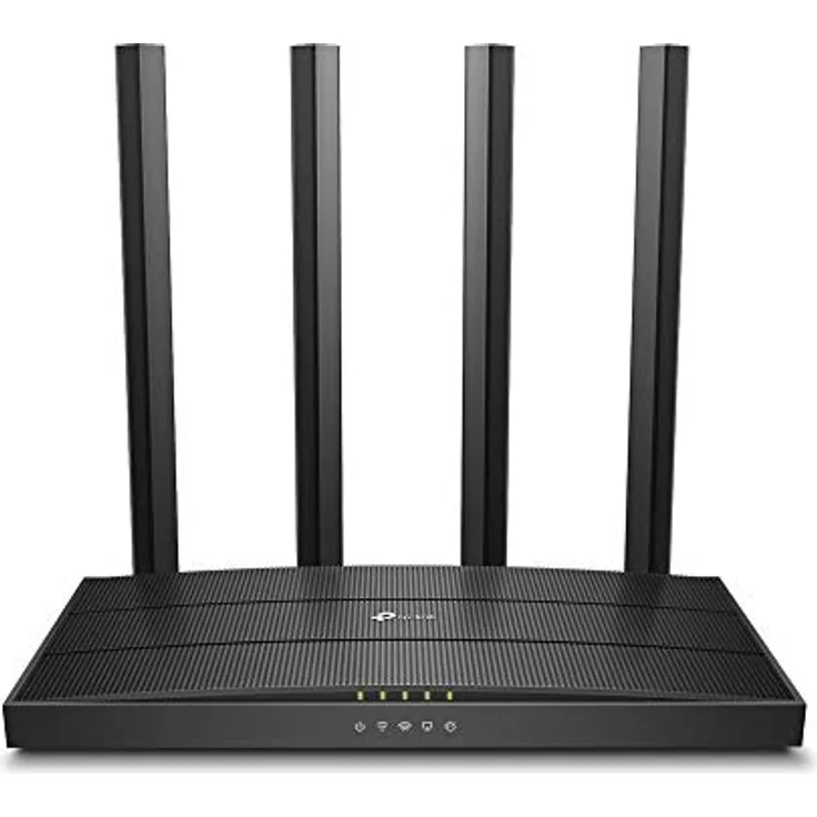 TP-Link Archer A6, Dual-Band Router mit bis zu 1200 Mbit/s, 4-Port Gigabit Switch, MU-MIMO und Beamforming, Schwarz