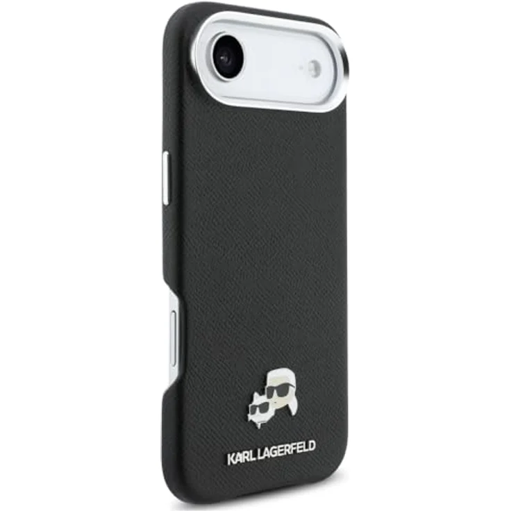 CG MOBILE Karl Lagerfeld Karl & Choupette Kopfbolzen Saffiano Hülle für iPhone Air, Kunstleder/TPU/PC, Schwarz, kompatibel mit MagSafe – Bild 3